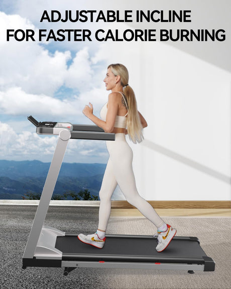 Cinta de Correr DeerRun, Plegable, 3.5 HP, 350 LBS, Bluetooth