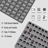 Moldes de Silicona para Caramelos Halloween, 70 Cavidades, 1 PCS