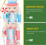 Adornos de Navidad VOSAREA 4pcs Soldados Nutcracker de Madera