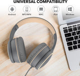 Auriculares On-Ear RORSOU, ligeros, con micrófono, R10