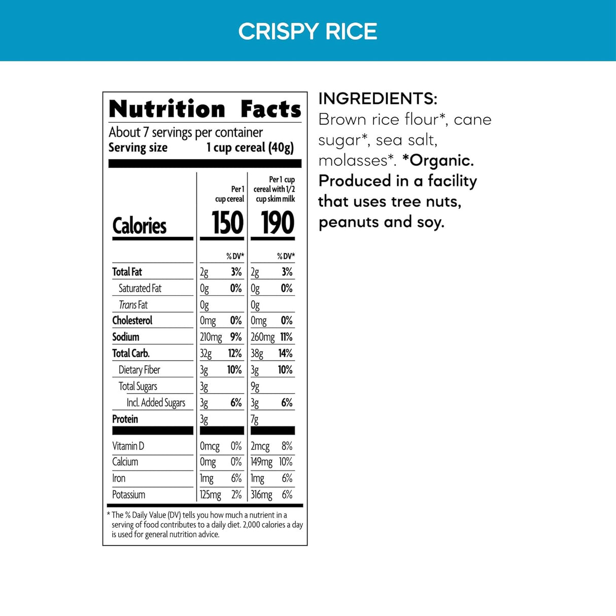 Cereal de Arroz Crujiente Nature's Path, Orgánico, 10 oz