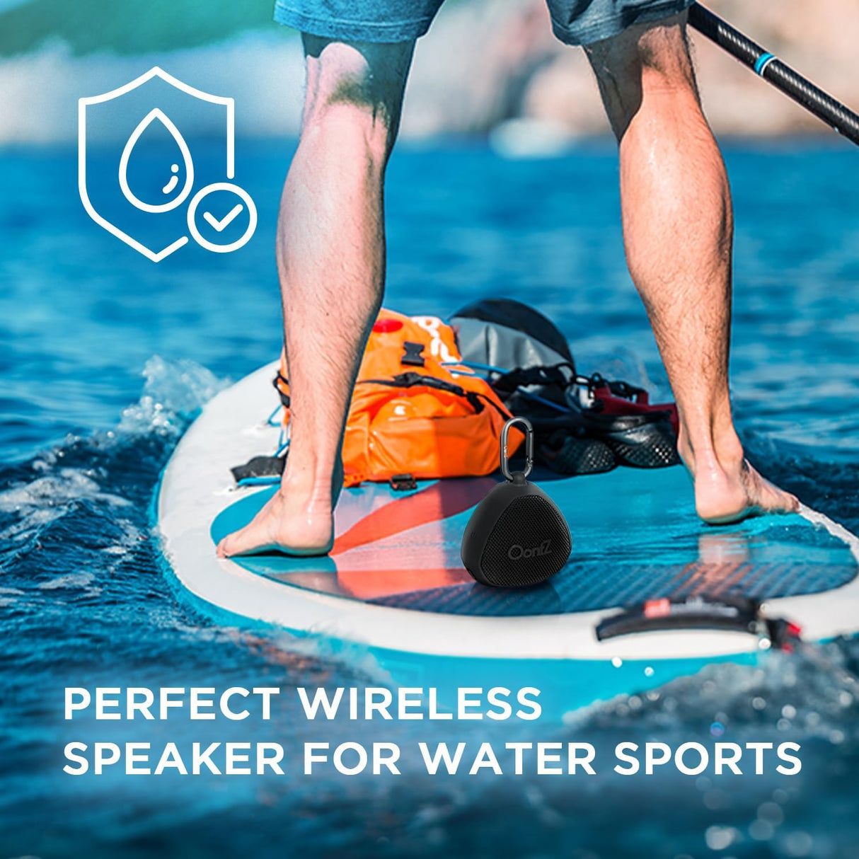Altavoz Bluetooth OontZ Clip con Mosquetón, IPX7, 12W