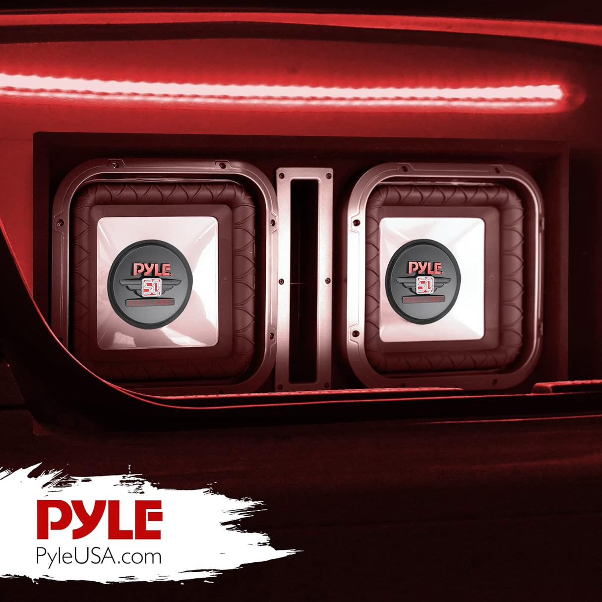 Parlante de caja de subwoofer dual PYLE PLSQ210BS