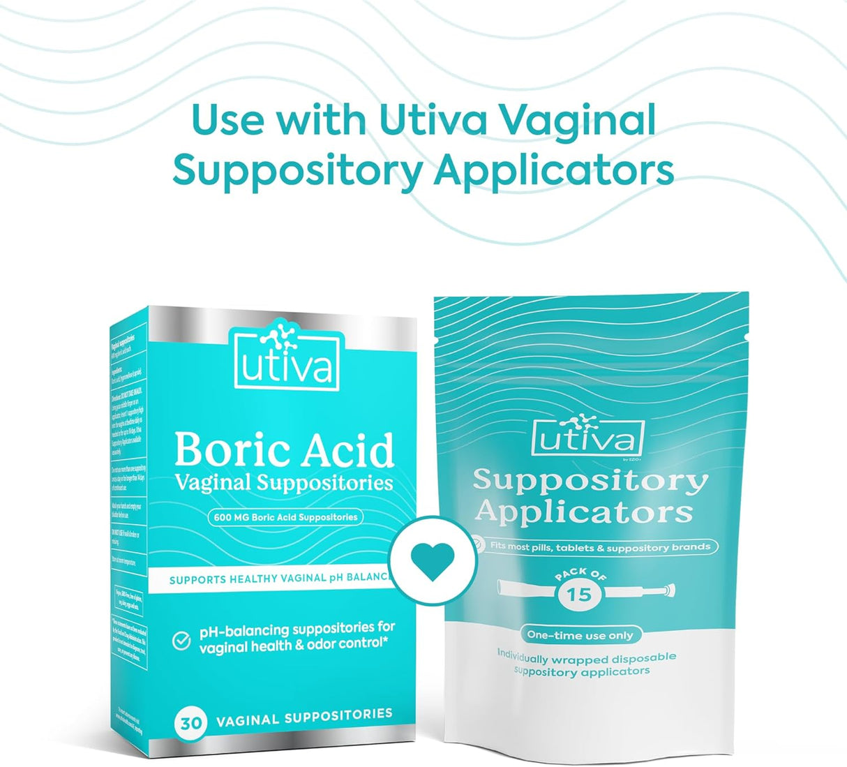 Supositorios de ácido bórico Utiva  Balance de pH  30 unid