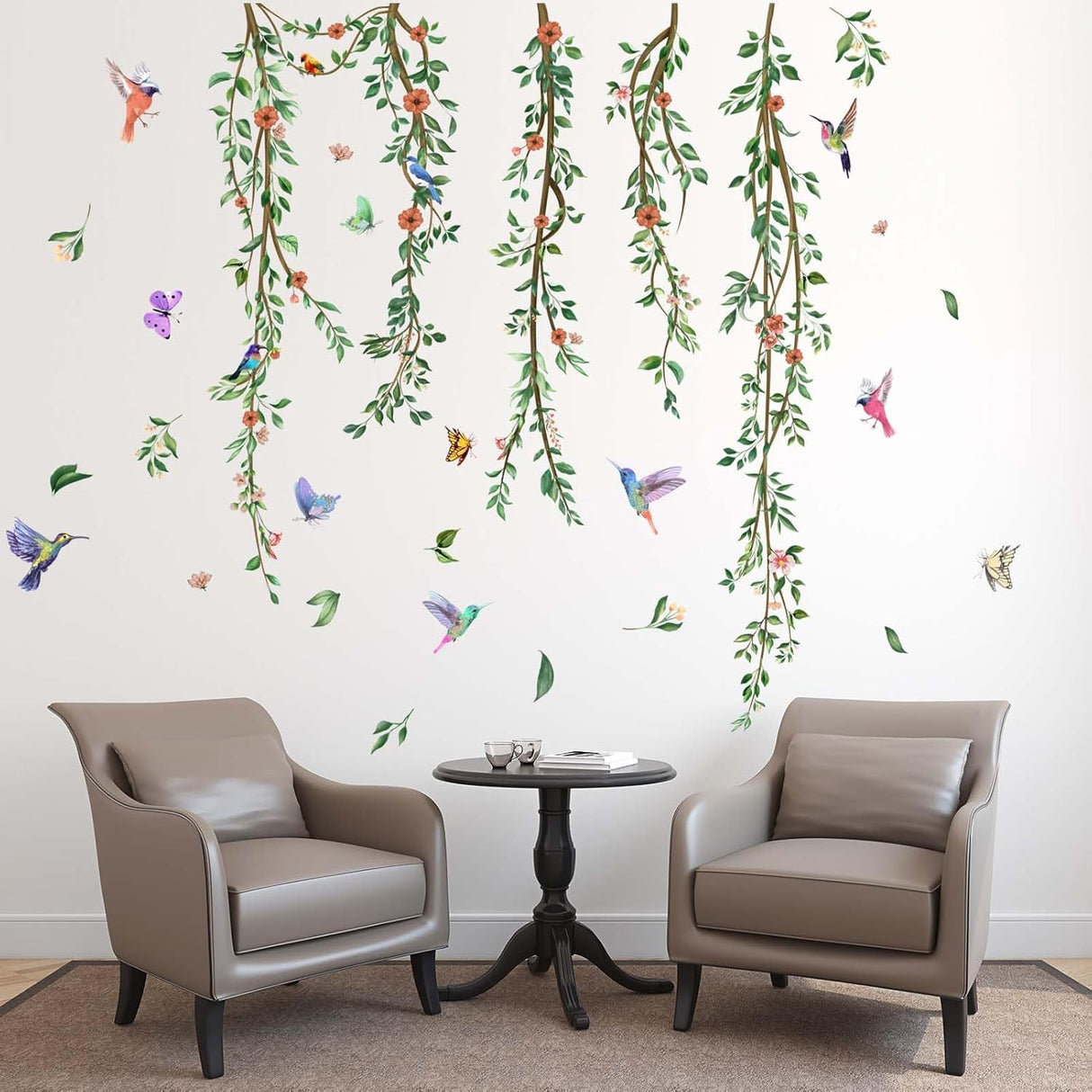 Vinilos de Pared Hojas y Flores - Decoración Familiar