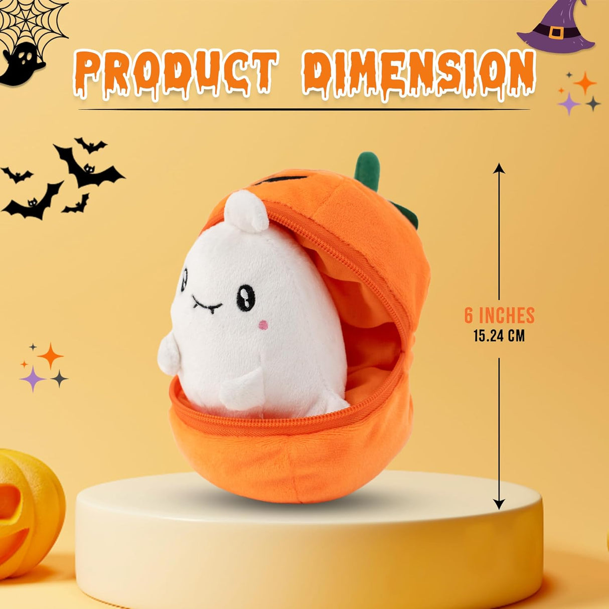 Peluche Fantasma con Bolsa - Decoración Halloween - Edición Especial