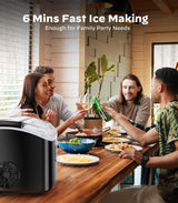 Máquina de Hielo Silonn - 33lbs/24H, Auto-Limpieza, Portátil