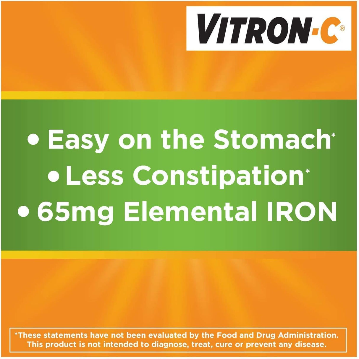 Suplemento Vitron-C -de hierro - 125 mg  65 mg de fuerza