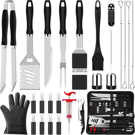 Kit de Accesorios de Parrilla 26pcs ROMANTICIST, Acero Inoxidable