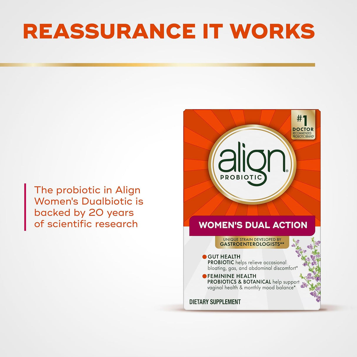 Align Probióticos Mujeres Dual Acción, 42 Cápsulas