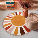 LIVEBOX Alfombra redonda bohemia 4ft antideslizante para niños