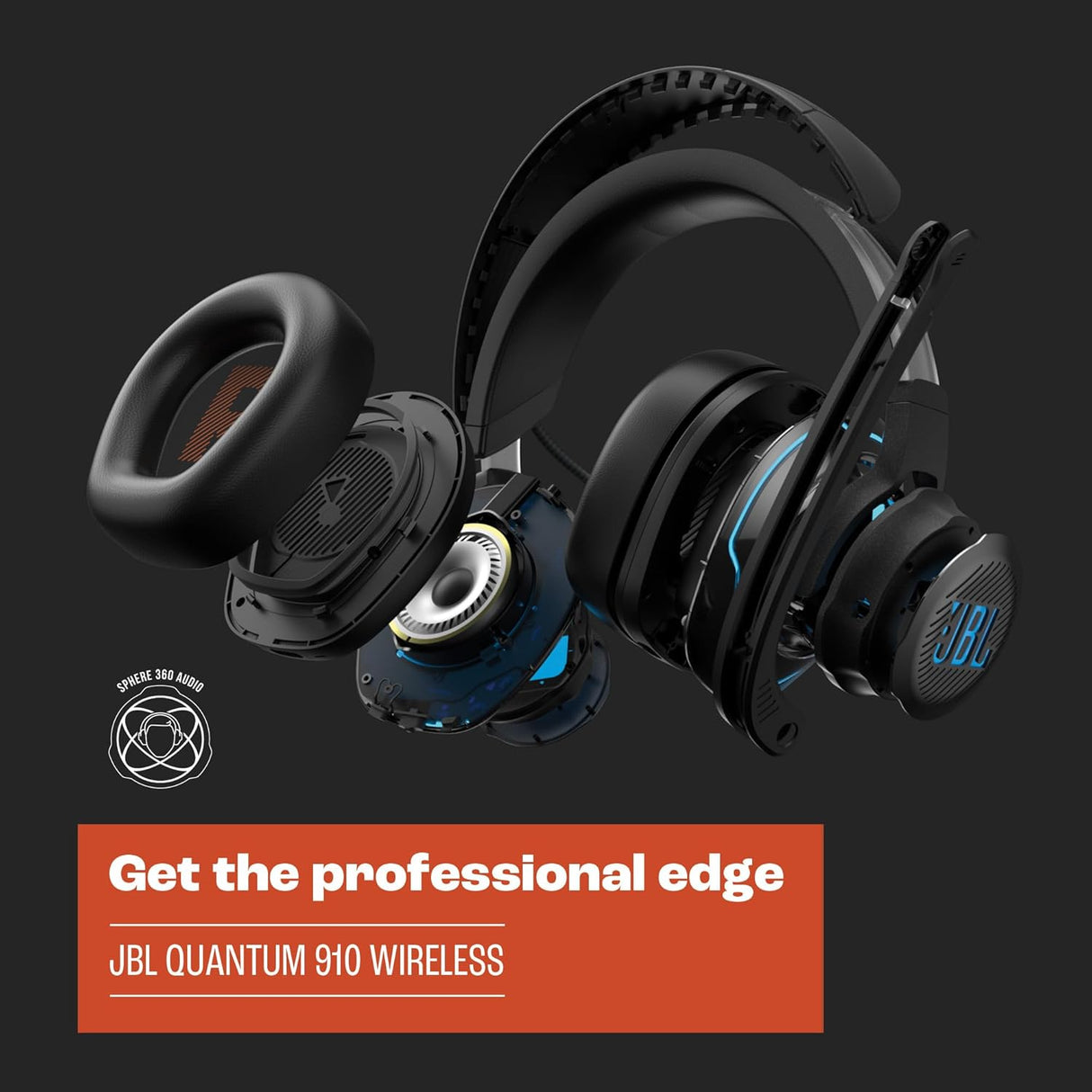 Auriculares Gaming Inalámbricos JBL Quantum 910, Grande
