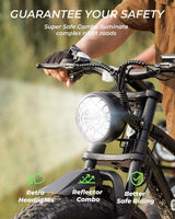 Bicicleta Eléctrica Isinwheel M10 Plus 900W, 75 Millas, 26 Fat Tire