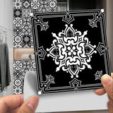 Pegatinas Retro para Azulejos, PVC, Estilo Marruecos, 6x6 Pulg