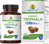 Suplemento Triphala Orgánica 1500mg 45 Porciones Sin Gluten