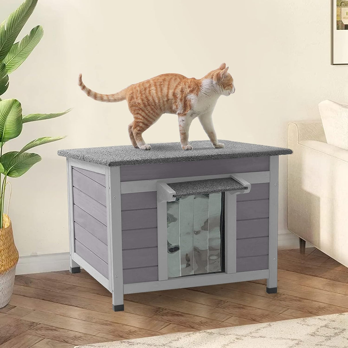 Casa para Gatos Aivituvin, Refugio Impermeable para Animales