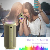 Parlante Bluetooth 5.3 inalámbrico IPX7, sonido estéreo 24W, RGB