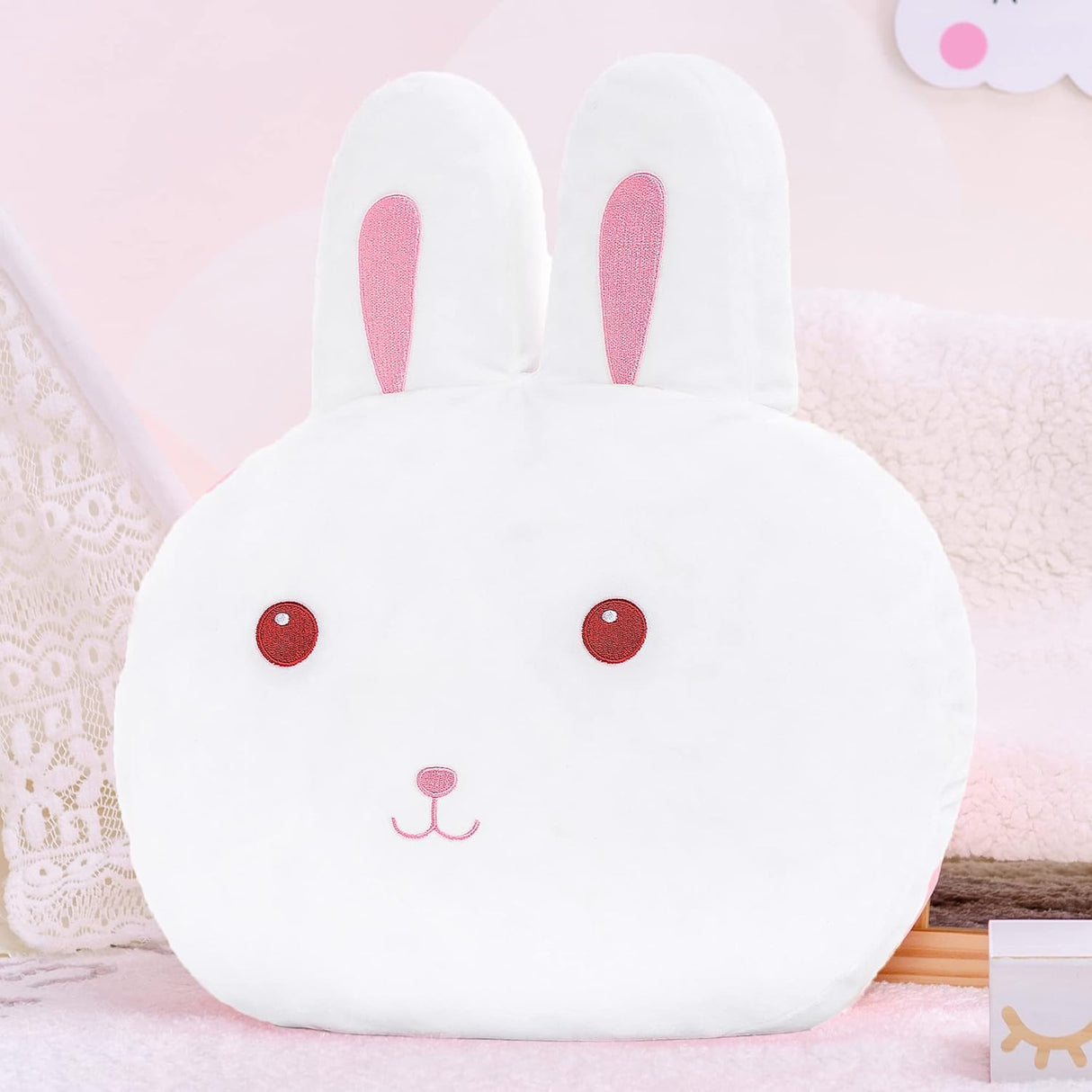 Peluche de conejo para niños  color blanco 15 pulgadas