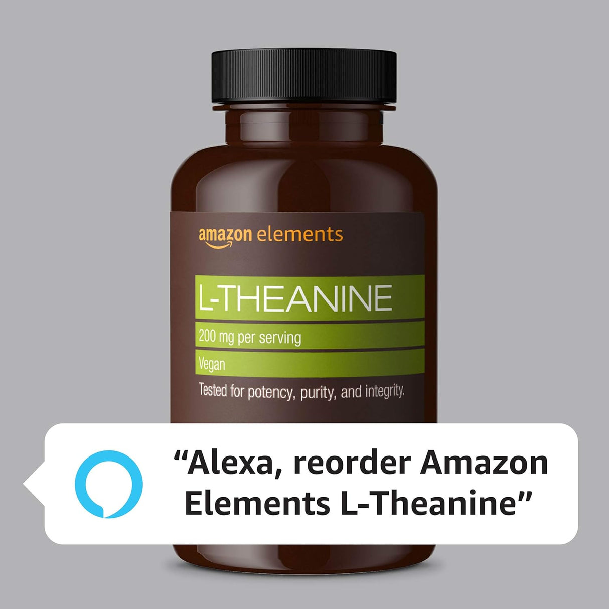 Suplementos Amazon Elements L-teanina 200 mg 60 cápsulas