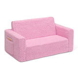 Silla convertible 2 en 1 de cama para niños, color rosa