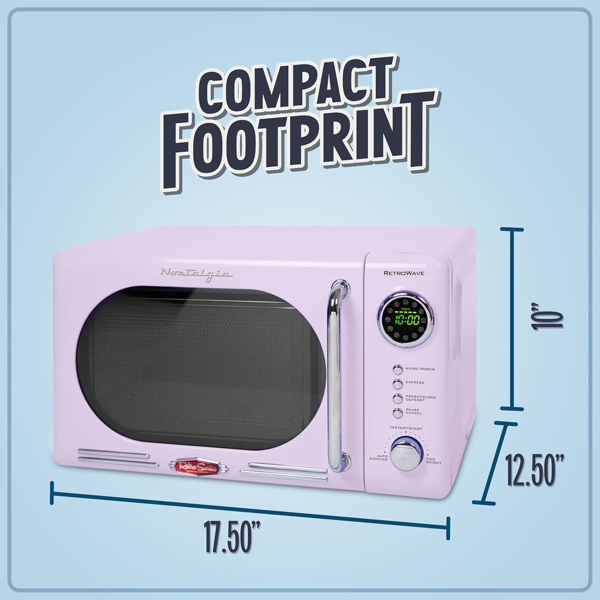 Horno de microondas Nostalgia, 0.7 Cu. Ft, Modelo NRMO7LV6A