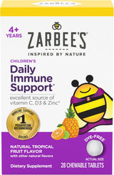 Zarbee's Apoyo Inmunológico Niños, Vitaminas C, D y Zinc, 28 Tabletas