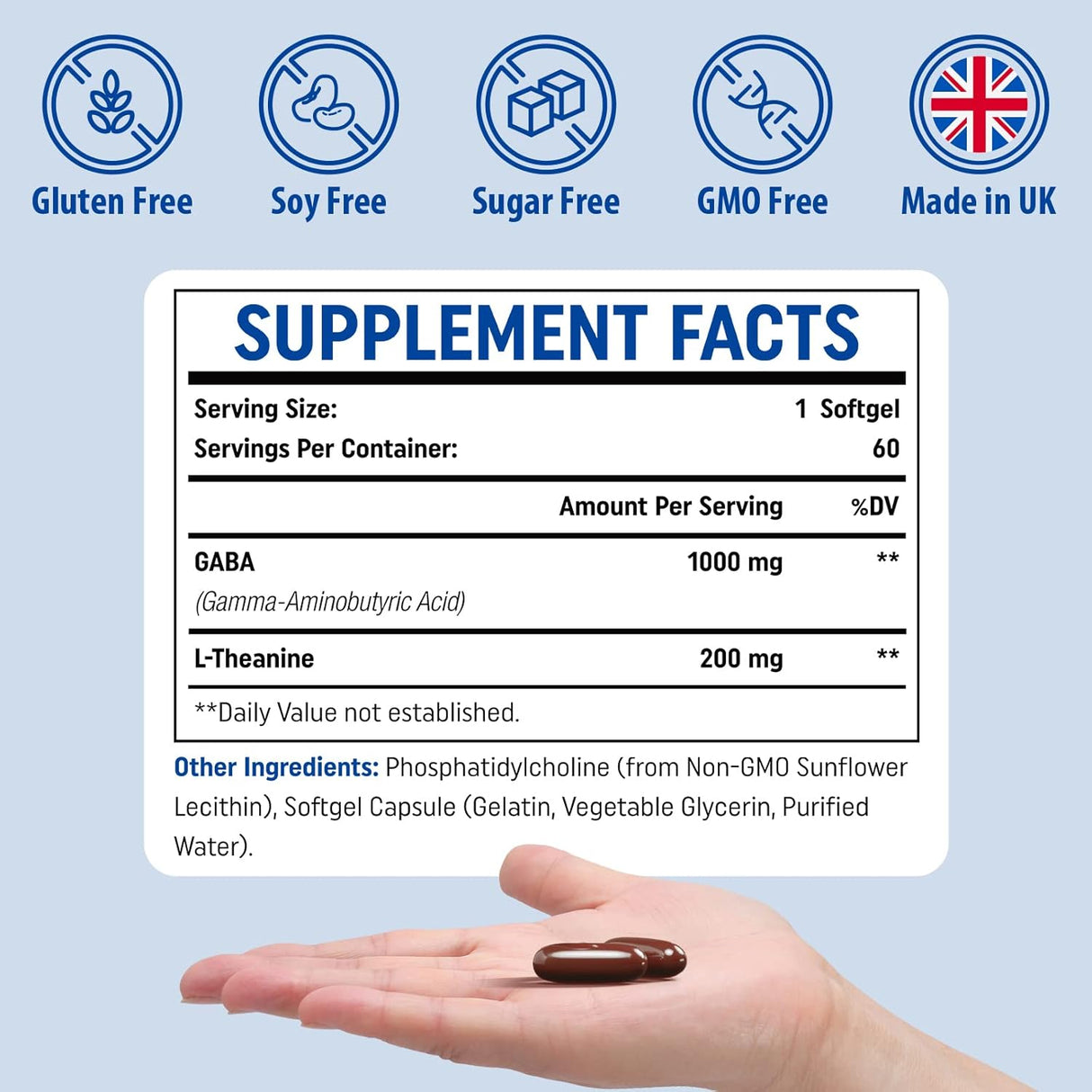 Suplemento de L-teanina de 1200 mg Genogna