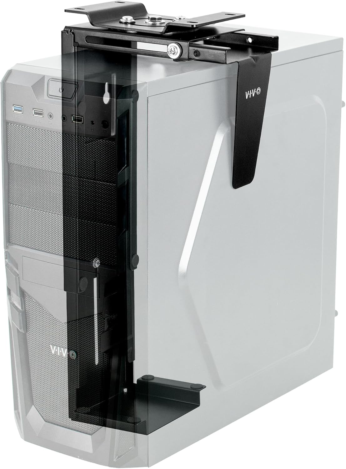 Soporte de PC Ajustable VIVO, Montaje de Escritorio y Pared, MOUNT-PC01