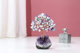 Jovivi Árbol de dinero de cristal curativo mixto de amatista