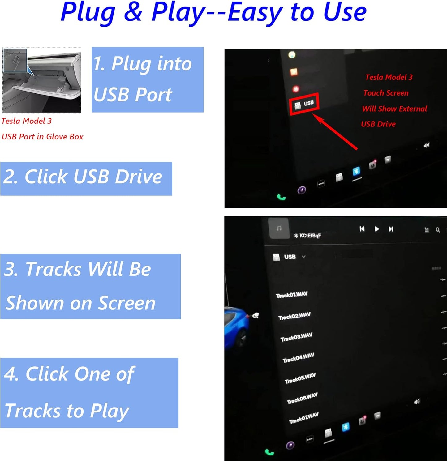 Reproductor de CD/DVD para Auto con USB y AUX, Conexión a PC