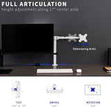 Soporte Doble para Monitor VIVO, Brazo Ajustable STAND-V002EW