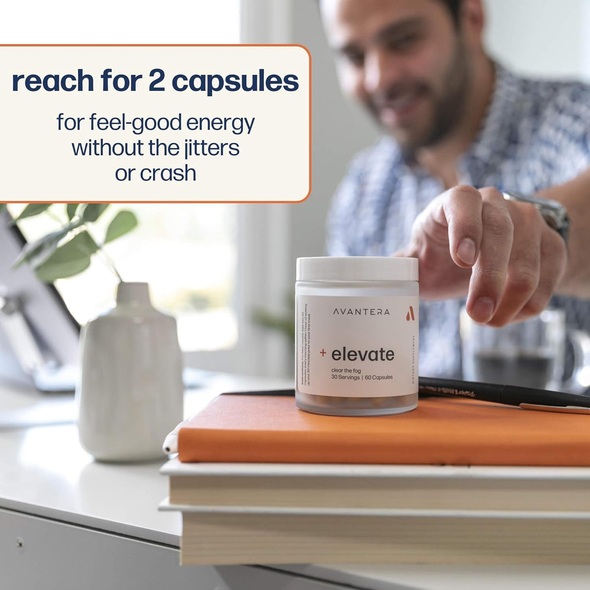 Suplemento Nootrópico Avantera Elevate - Energía y Enfoque 60c