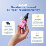 JoySpring Vitamina C y Zinc para niños, 30 porciones