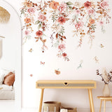 Vinilos de Pared Wondever, Flores Boho, Adhesivos Decorativos