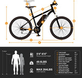 Bicicleta Eléctrica Jasion EB5, 500W, 40 millas, 26 ruedas