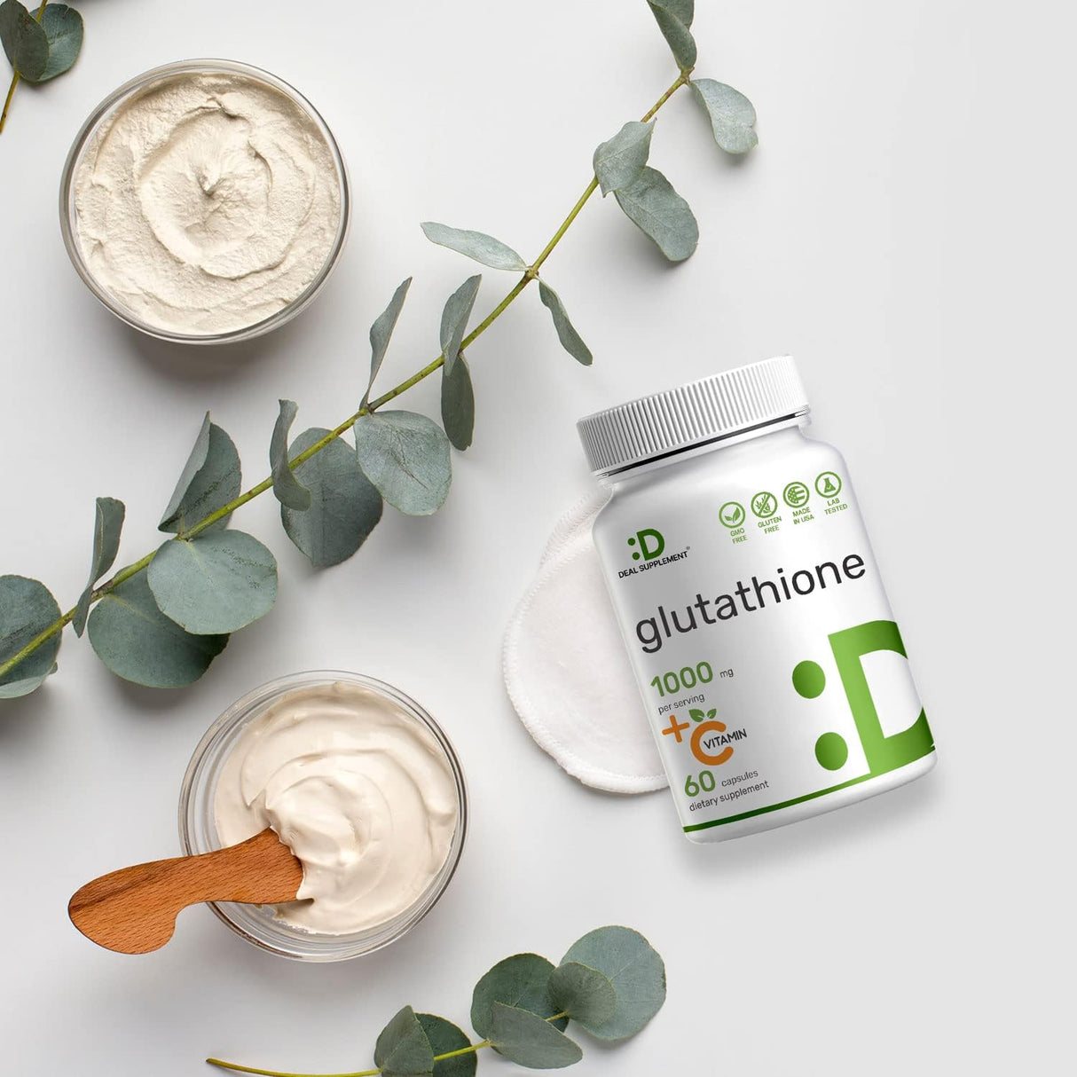 Suplemento de glutatión 1000 mg por porción 98% de pureza