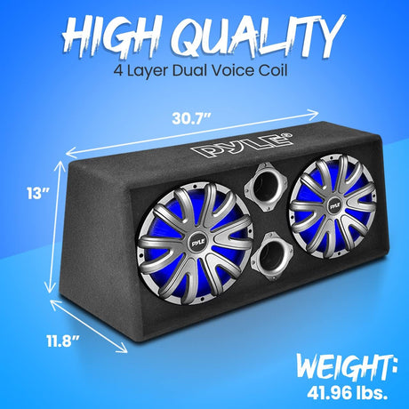 Parlantes de subwoofer de graves dobles PYLE PLBAS102LE