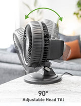 Holmes Ventilador de Mesa 7, 2 Velocidades, Oscilación 85°
