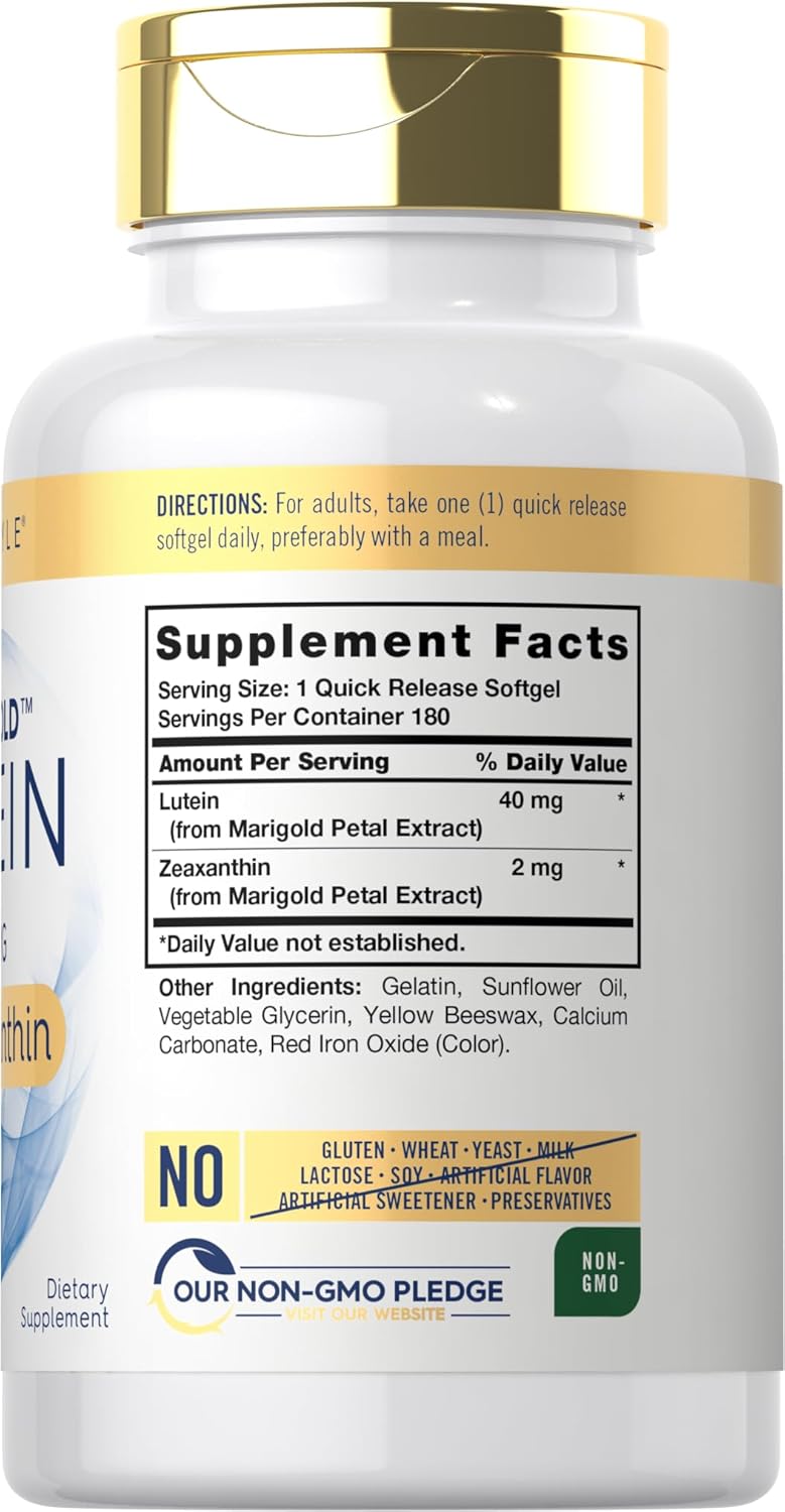 Suplemento Luteína y Zeaxantina Carlyle 40mg Visi-Gold 180 caps
