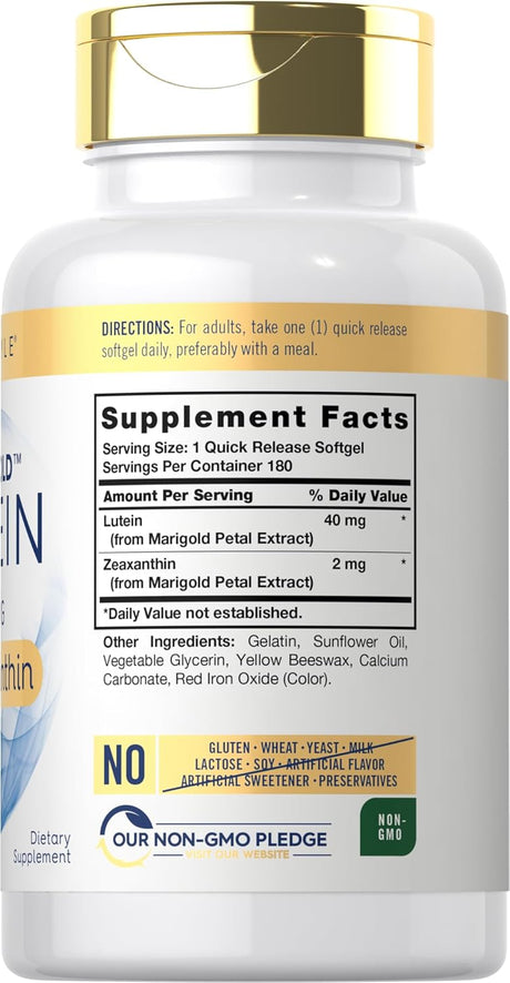 Suplemento Luteína y Zeaxantina Carlyle 40mg Visi-Gold 180 caps