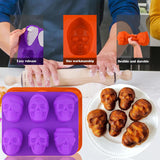 Moldes de silicona Sakolla para pasteles en forma de calavera