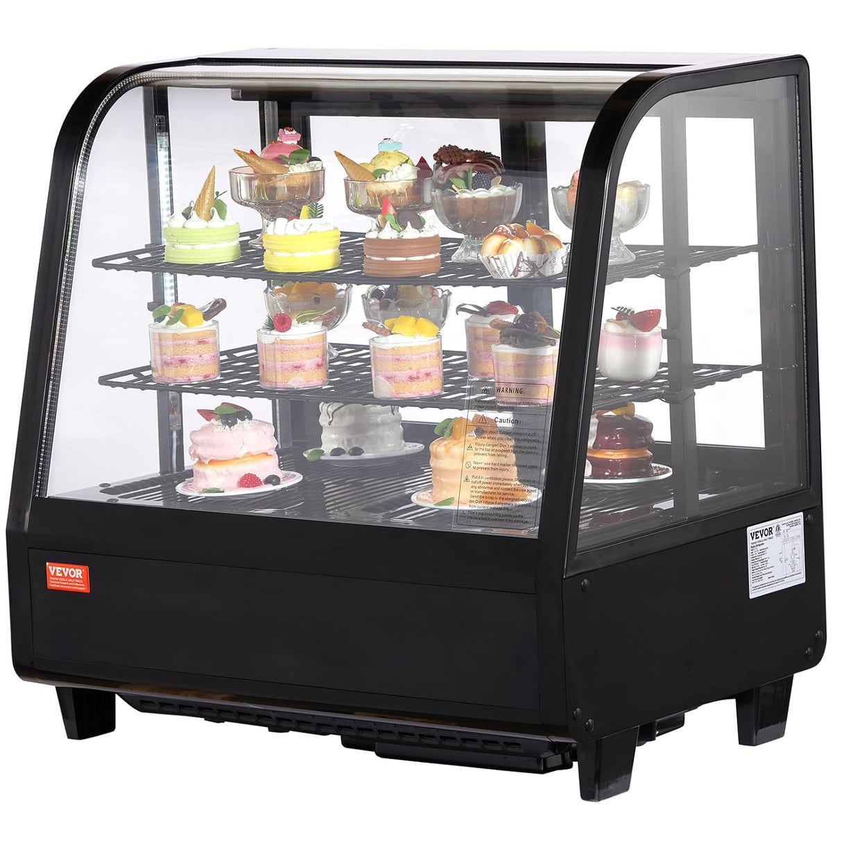 Vitrina Pastelera VEVOR 3.5 Cu.Ft., 2 Niveles, Modelo XCW-100L
