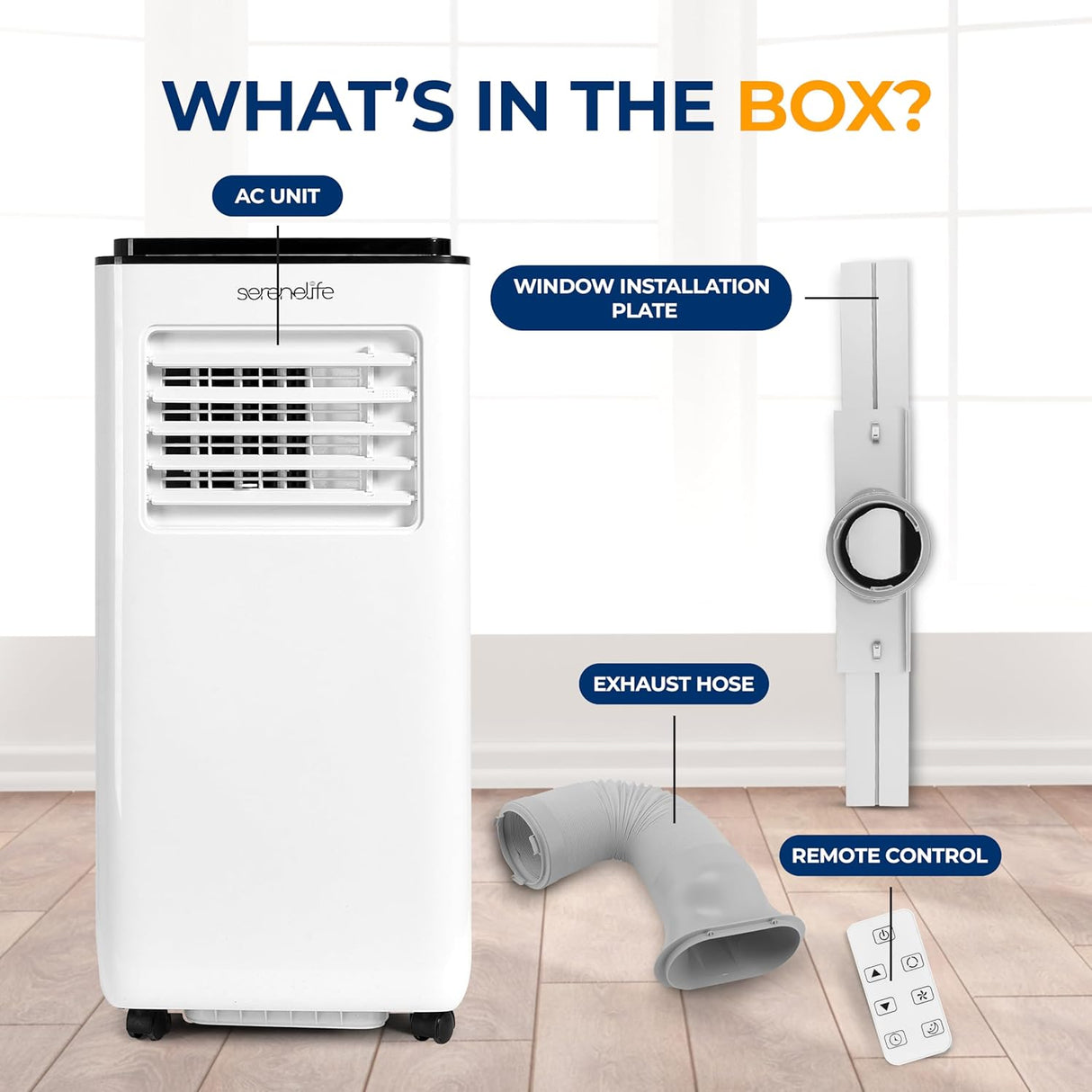 Aire acondicionado portátil SereneLife 8000 BTU 3 en 1 con control remoto
