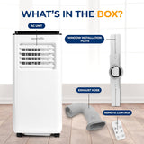 Aire acondicionado portátil SereneLife 8000 BTU 3 en 1 con control remoto
