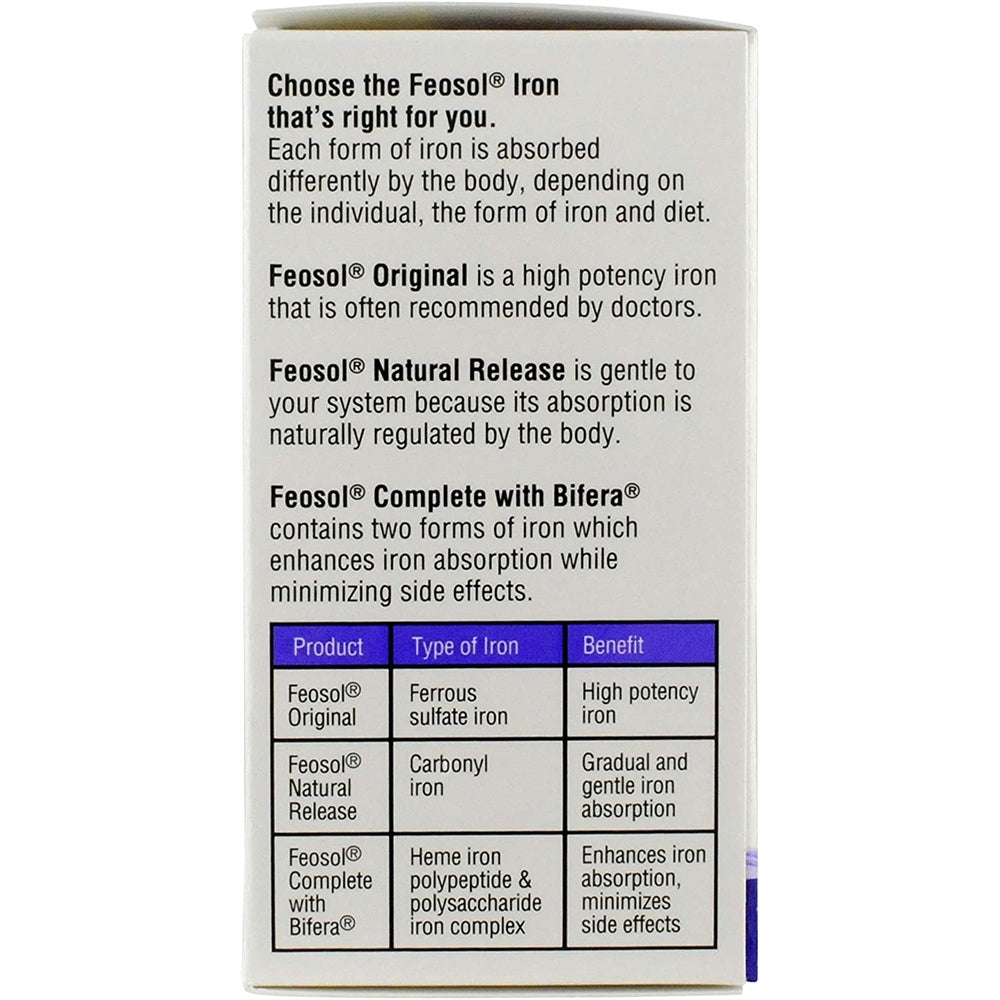Suplementos Alimenticios Completo con cápsulas de hierro