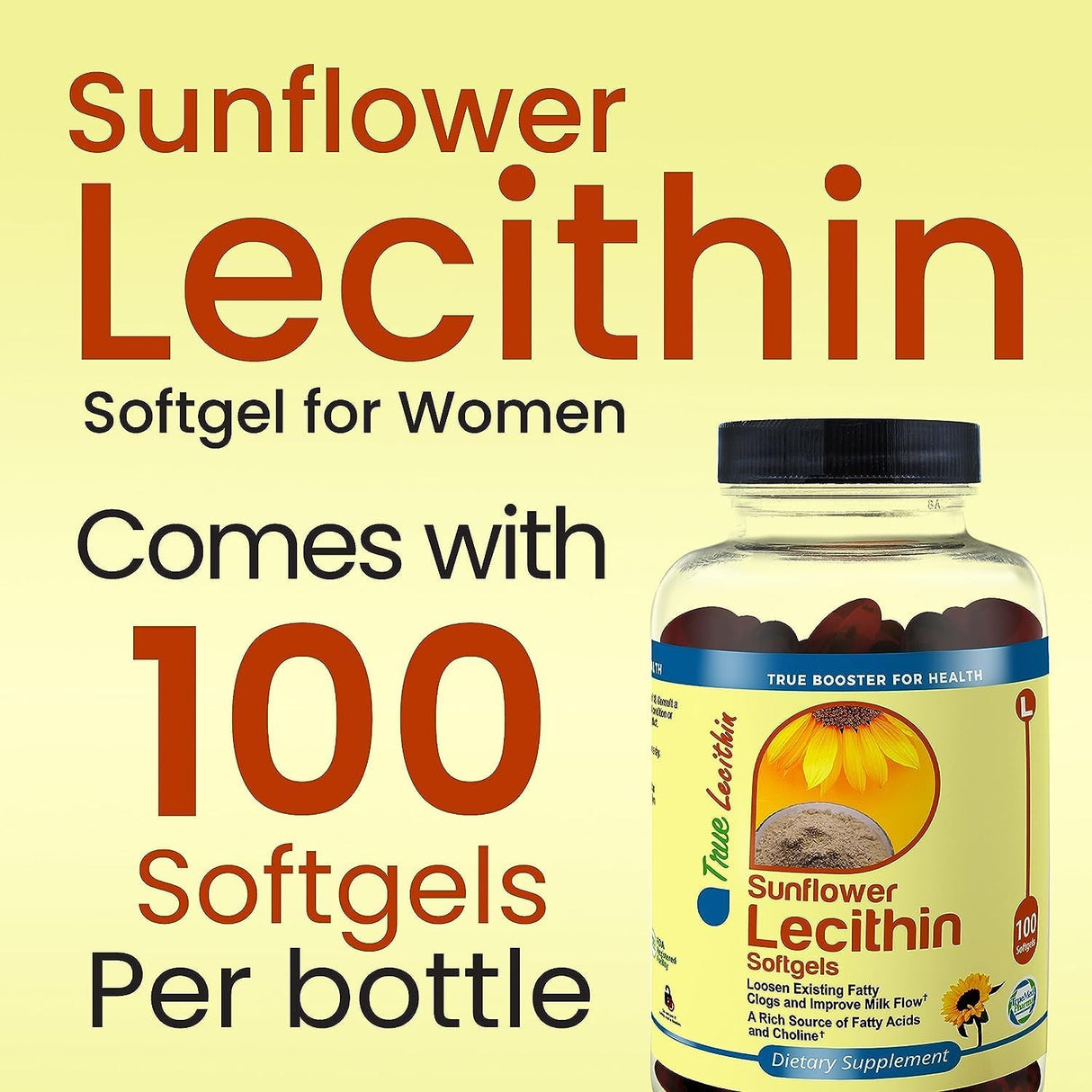 Suplemento Cápsulas blandas de lecitina de girasol 100 und