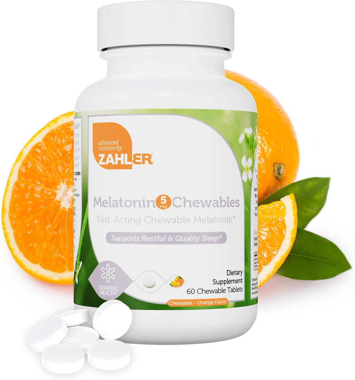 Suplemento Melatonina masticable 5 MG  apoyo para dormir 60u