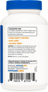 Colostrum 500mg Nutricost, 120 Cápsulas, Sin Gluten, No GMO