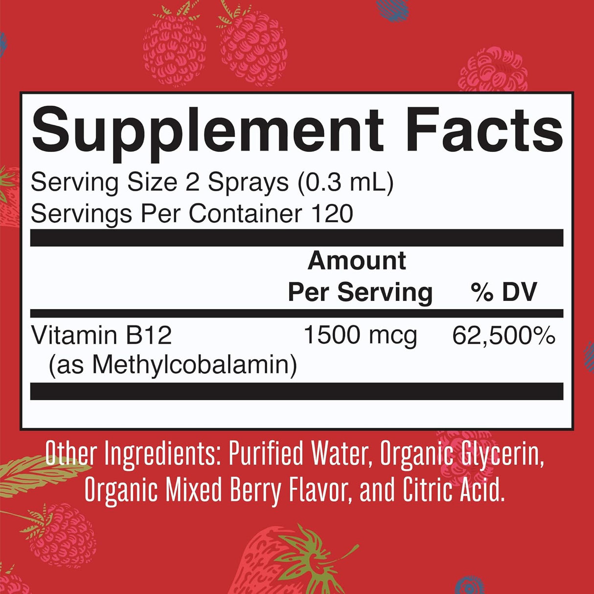 Vitamina B12 orgánica USDA  Suplemento de vitamina B12