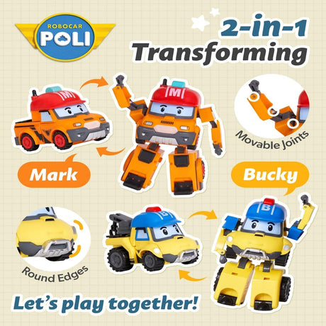 Robocar Poli Bucky 4 Juguete Transformable de Rescate